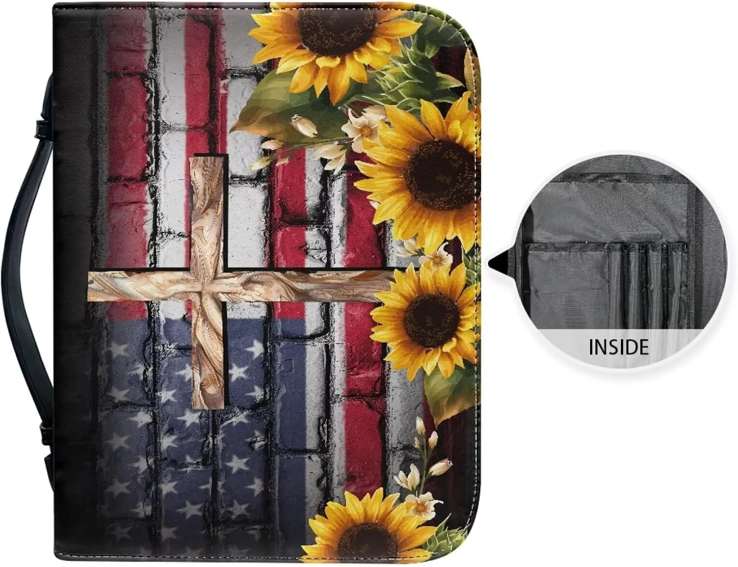 Bible Case for Women, Carrying Case With Handle and Zipper Pocket, Covers, Bags, Totes and Accessories