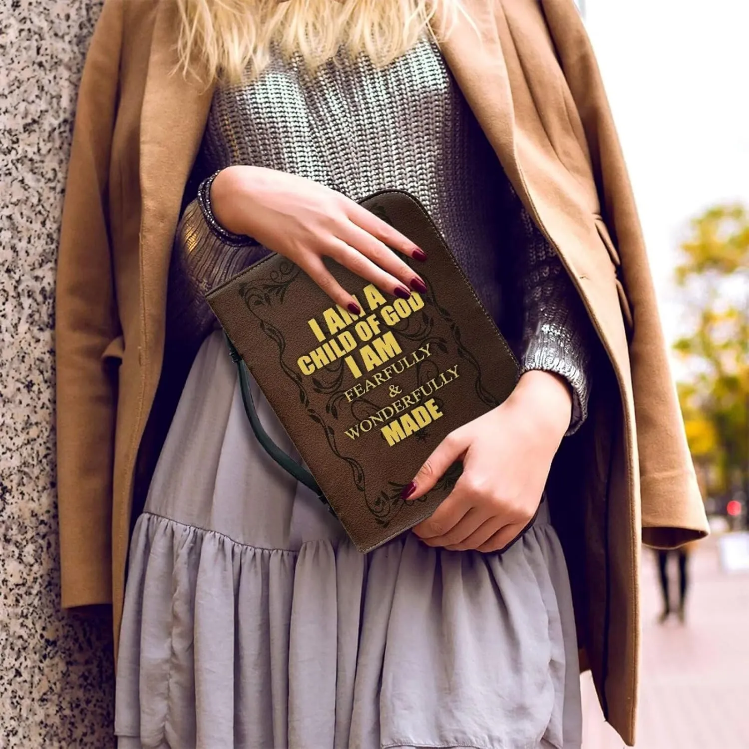 Bible Covers for Men and Women, Multi Pockets Bible Bag Tote for Girls with Handle, Durable Scripture Bag
