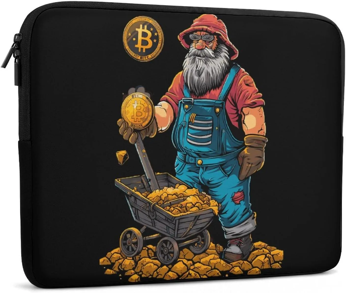 Bitcoin Miner Funny Laptop Sleeve Case Lightweight Computer Carrying Bag Briefcase 10 Inch/12 Inch/ 13 Inch/15 Inch/17 Inch