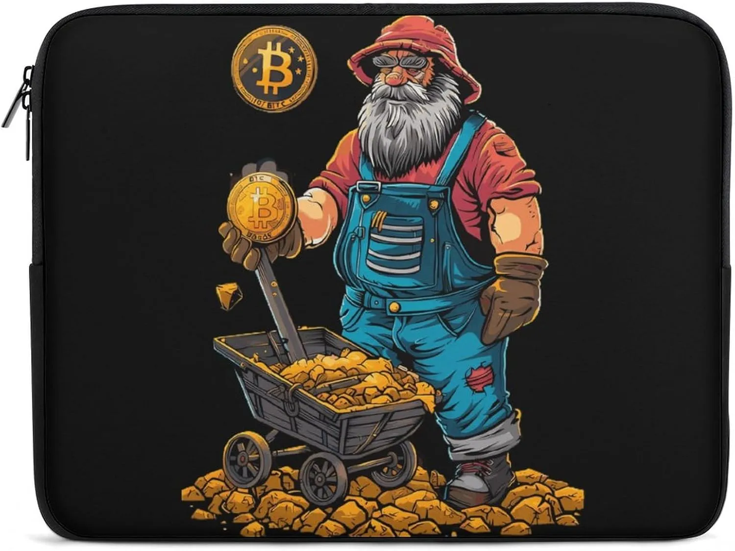 Bitcoin Miner Funny Laptop Sleeve Case Lightweight Computer Carrying Bag Briefcase 10 Inch/12 Inch/ 13 Inch/15 Inch/17 Inch