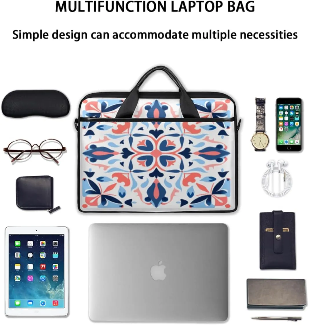 Black And White Butterfly Laptop Bag for Men Women 13-15 Inch Case Bags Sleeve Shoulder with Anti Slip Removable