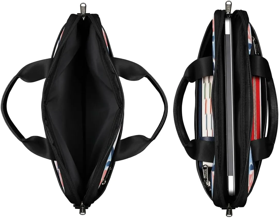 Black And White Butterfly Laptop Bag for Men Women 13-15 Inch Case Bags Sleeve Shoulder with Anti Slip Removable