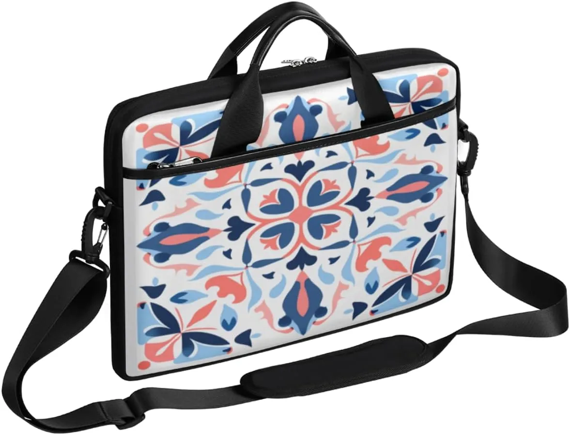 Black And White Butterfly Laptop Bag for Men Women 13-15 Inch Case Bags Sleeve Shoulder with Anti Slip Removable