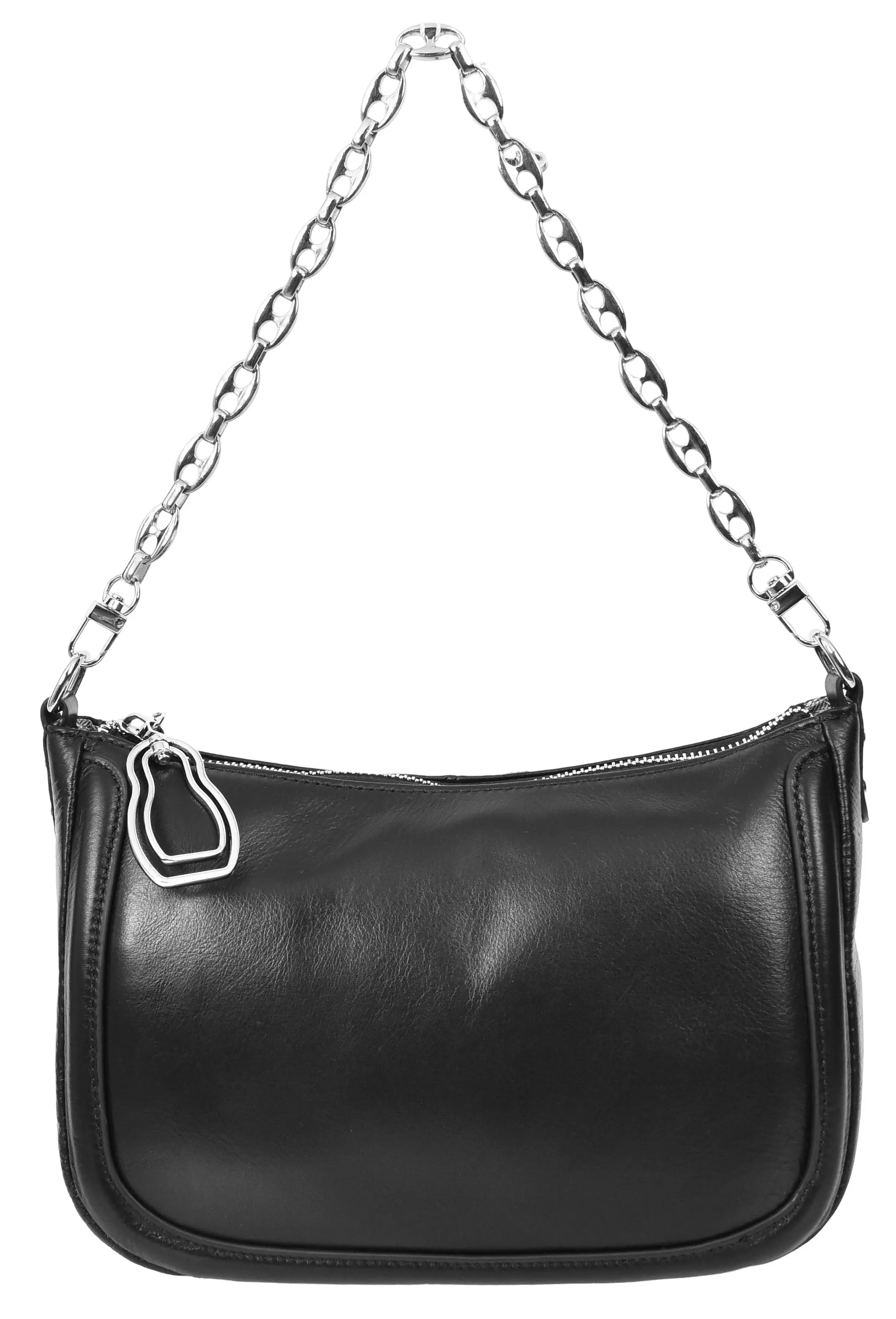 Blingstrap Women Leather Cross-Body Strap Handbag Black