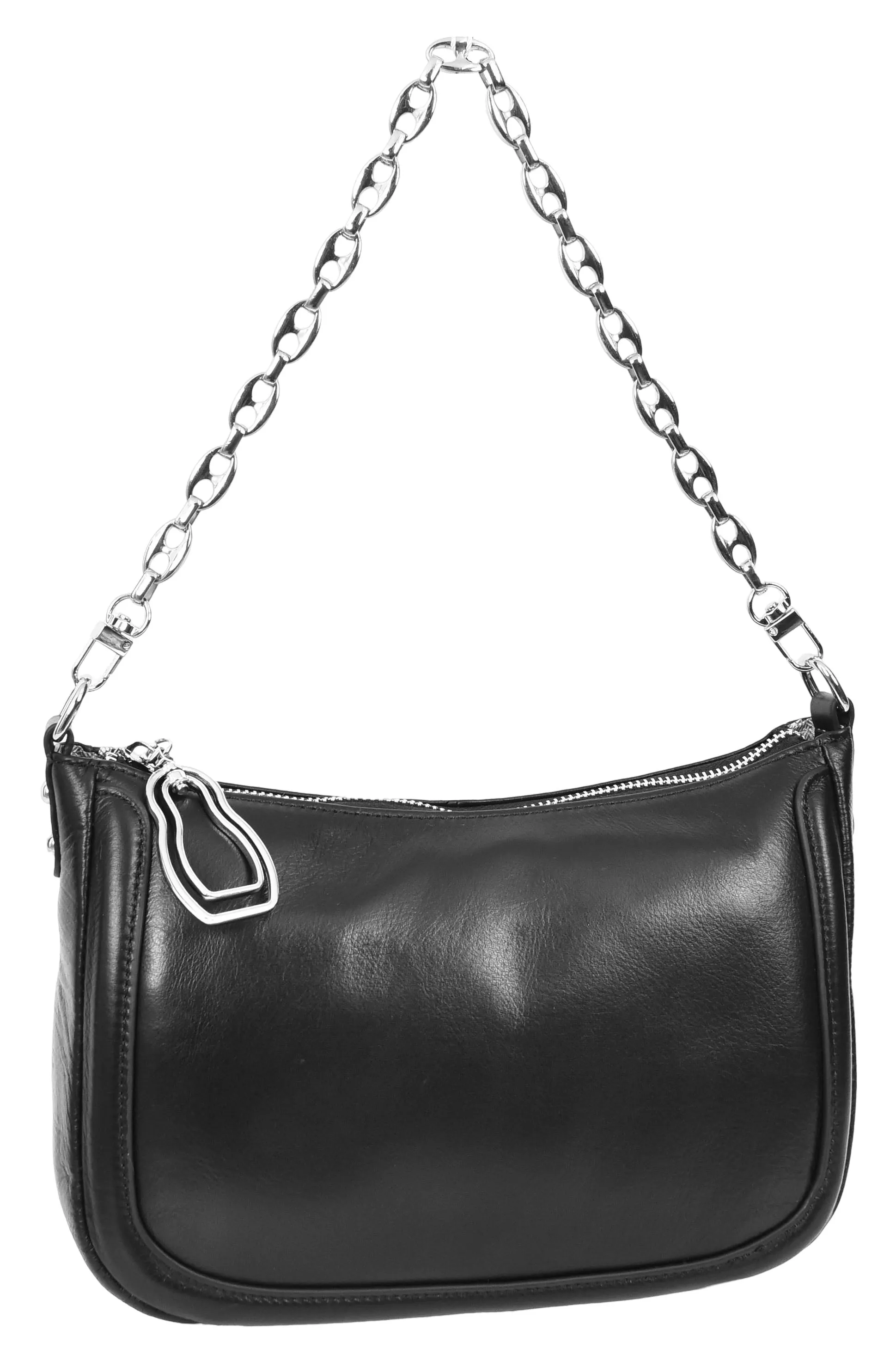 Blingstrap Women Leather Cross-Body Strap Handbag Black