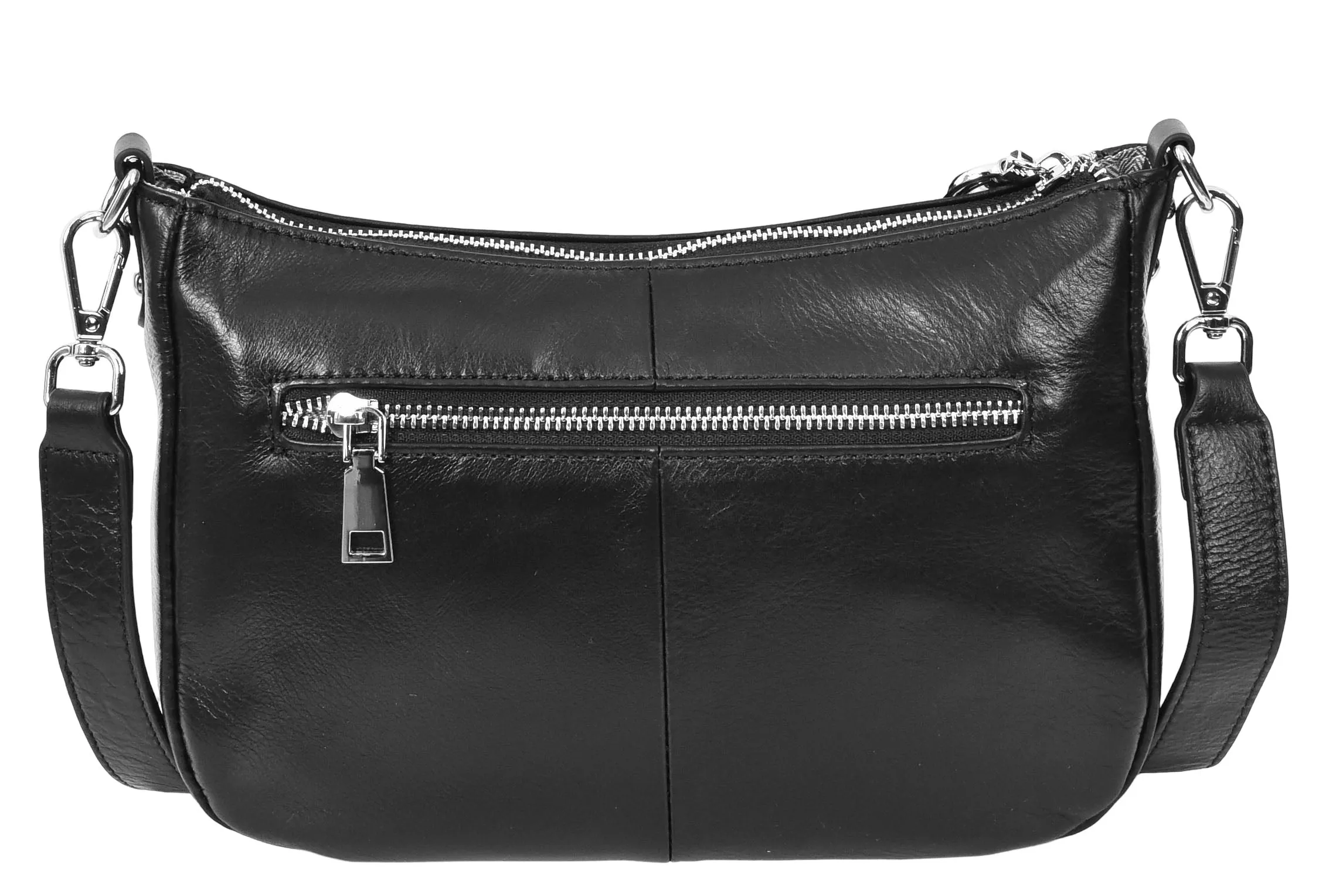 Blingstrap Women Leather Cross-Body Strap Handbag Black