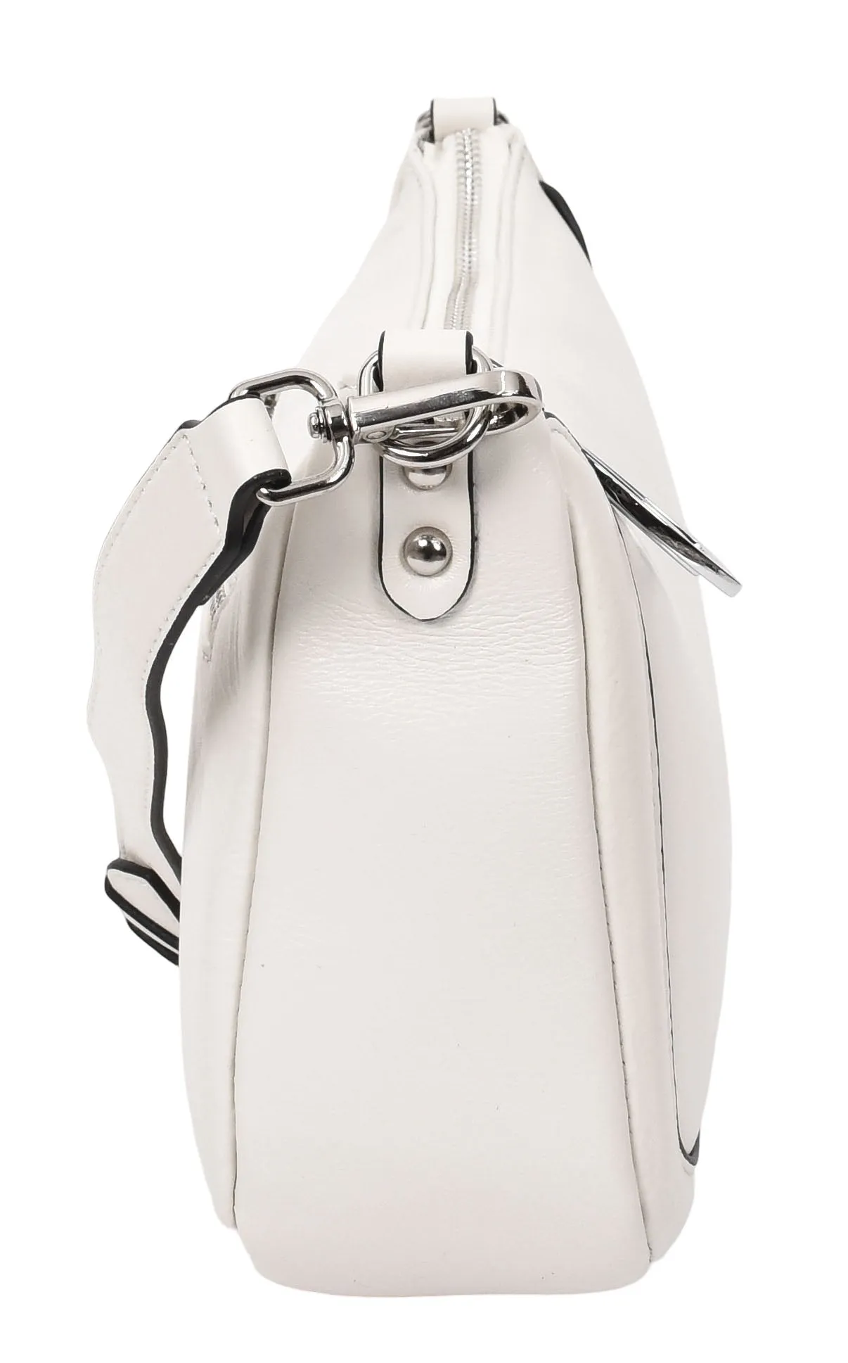 Blingstrap Women Leather Cross-Body Strap Handbag White