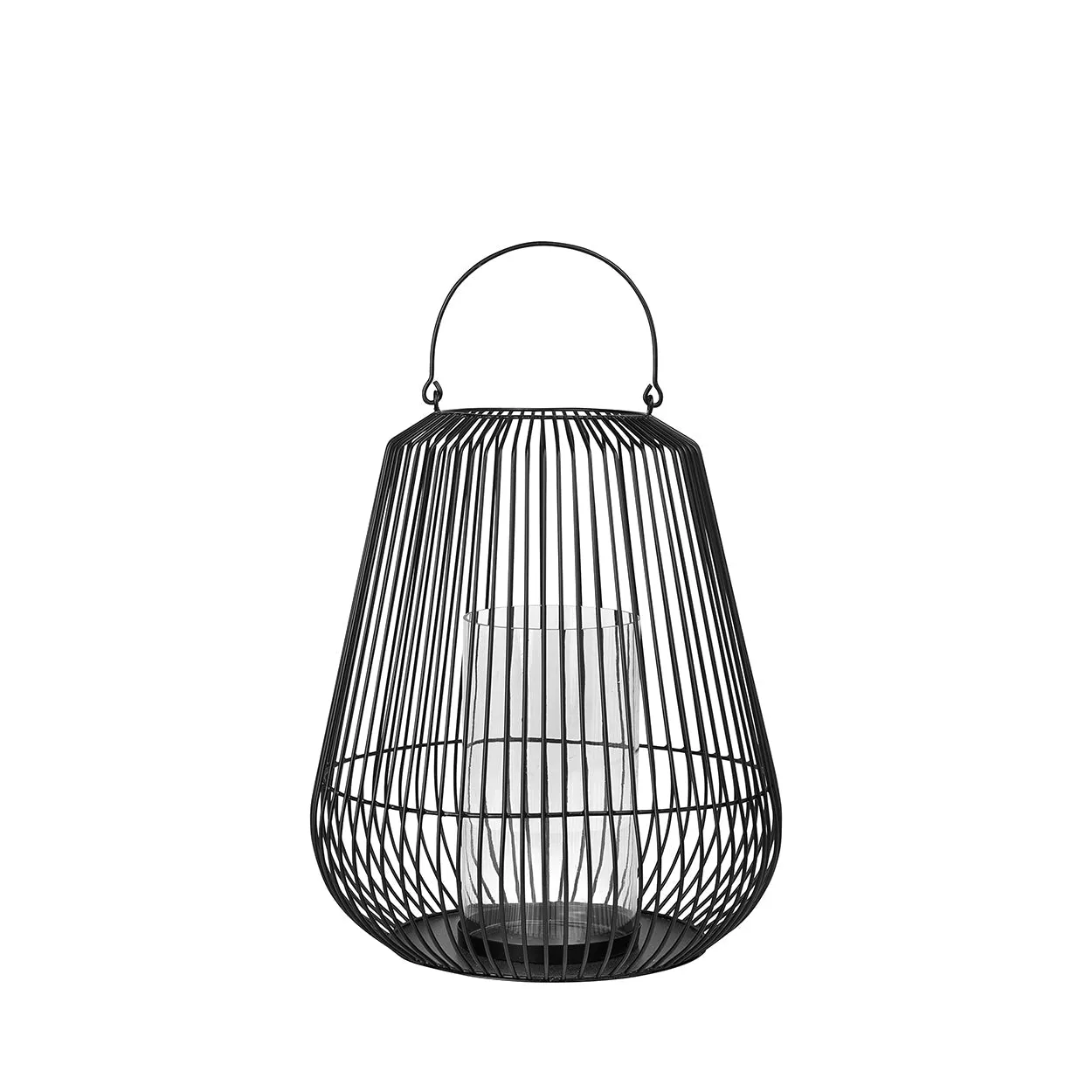 Blomus Lantern - Powder Coated Steel in Black: Small 46x53cm Nidea