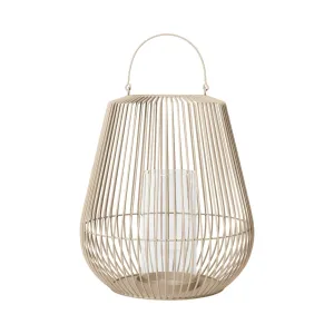 Blomus Lantern - Powder Coated Steel in Sand-Beige: Medium 51x62cm Nidea