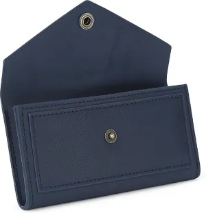 Blue Leather Cash Envelopes for Money Pouch Currency Holders - Soft Leather Money Bag Mobile Holder for Travel - Genuine Leathers Wallets for Women Money Bag - Travel Money Pouch Cash Holder