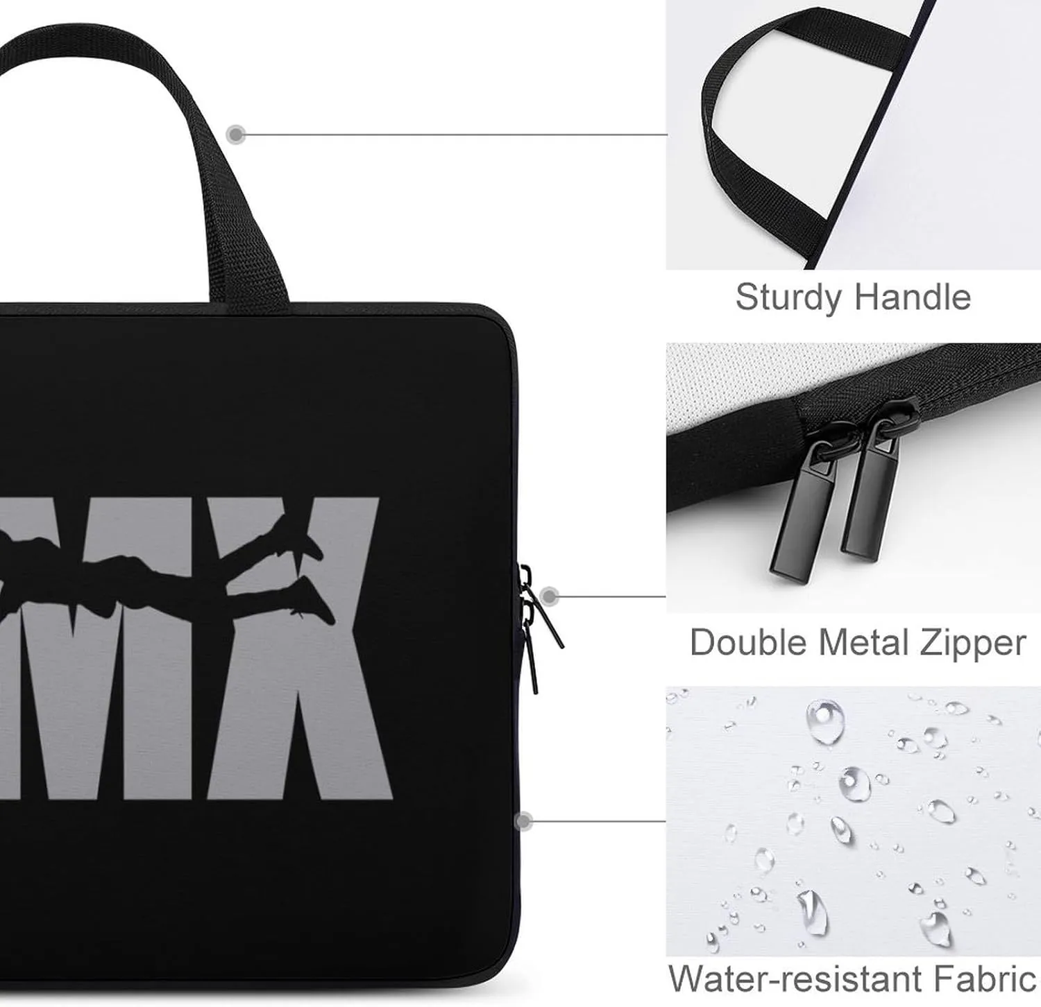 BMX Racing Bike Cycling Laptop Sleeve Portable Waterproof Computer Bag Pouch Handbag Protective Sleeve