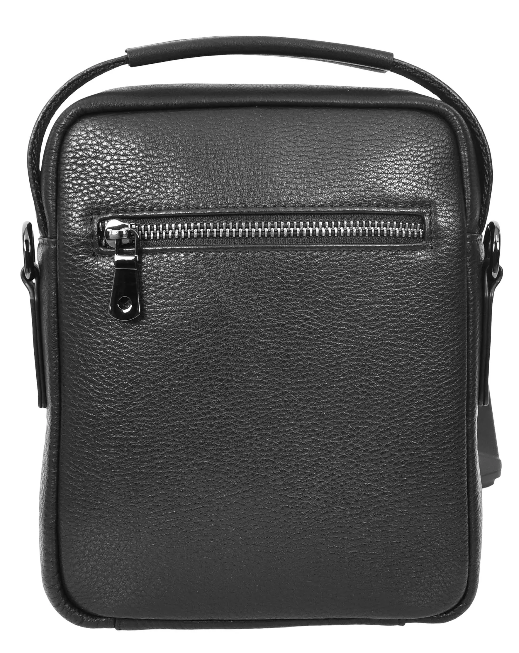 Bodymate Men's Small Leather Cross-Body Organiser Bag Black