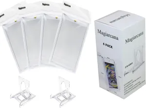 Booster Pack Protector 4pcs 2pcs Display Stand,UV Protection can Protect Your Collectible Card Booster Packs，Protect Your Collectible Cards, Sports Cards, and Gaming Cards