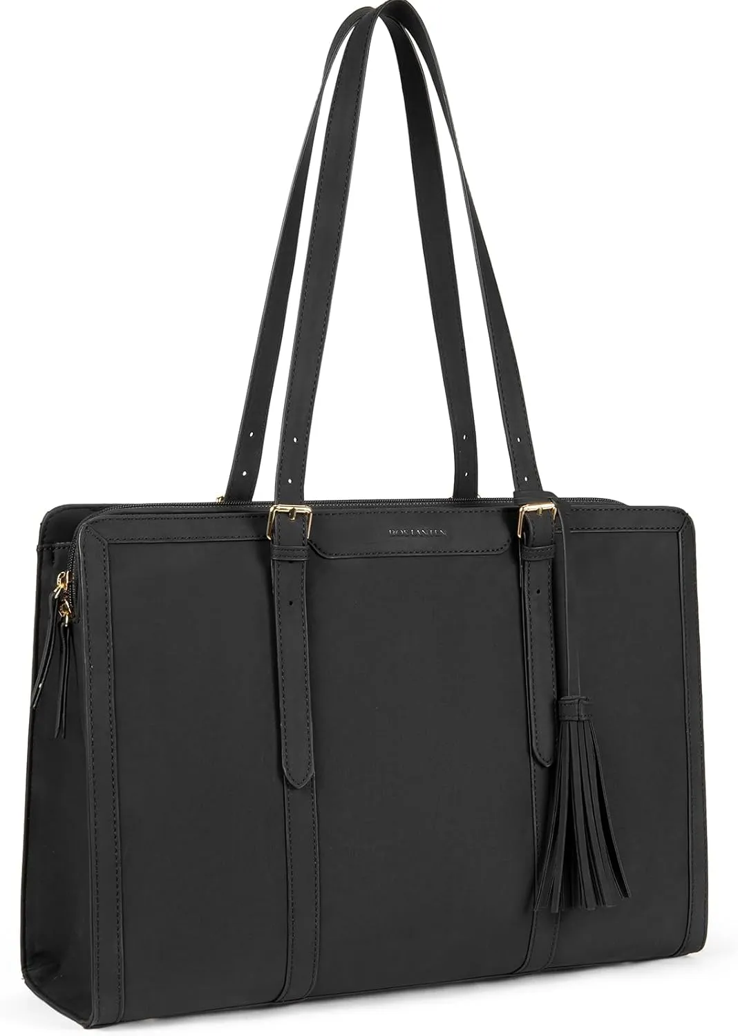 BOSTANTEN Laptop Tote Bag for Women Work Bag Professional 15.6 inch Leather Briefcase Business Office Purse Shoulder Bags