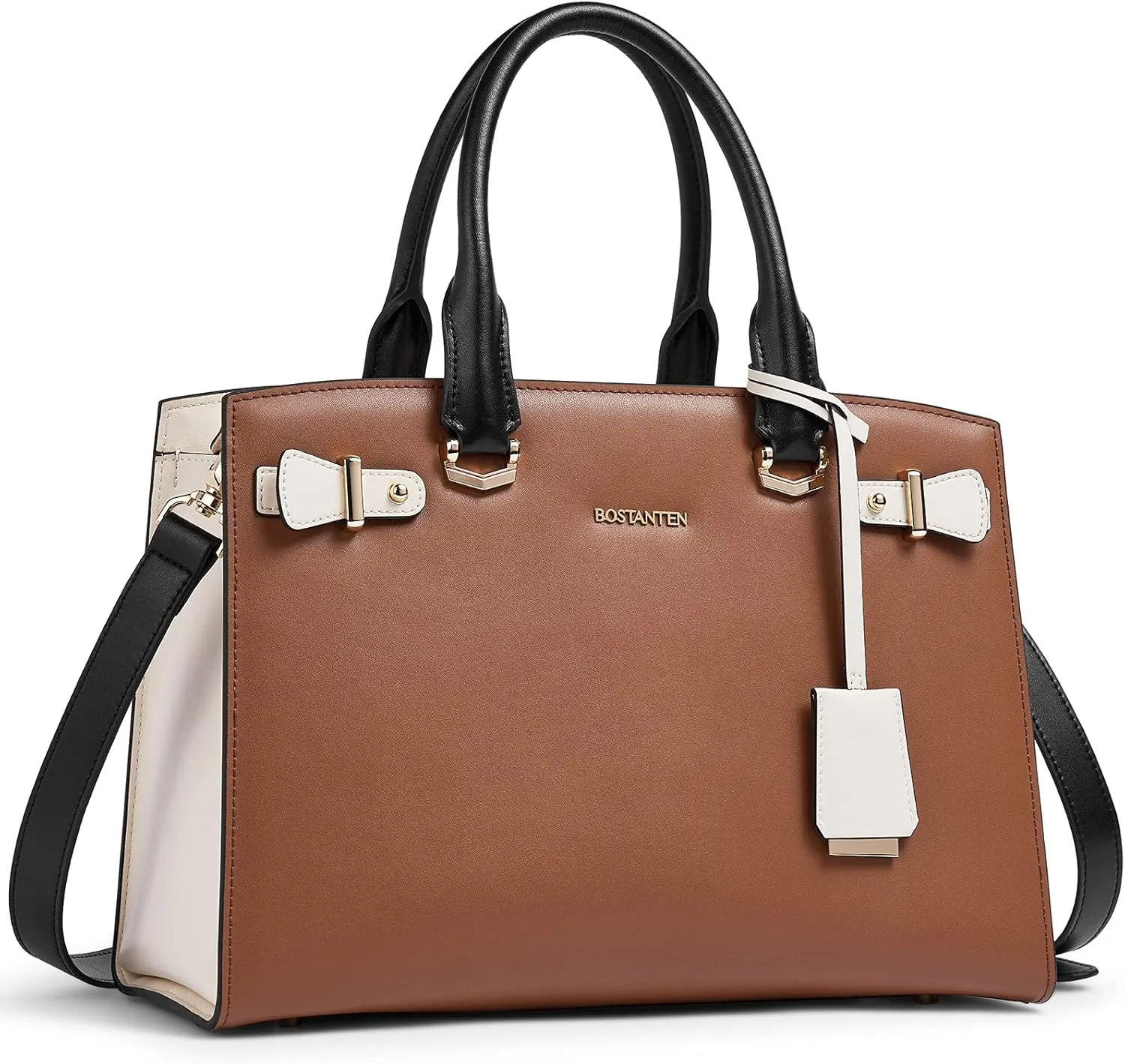 BOSTANTEN Women Leather Handbag Designer Satchel Purses Top Handle Shoulder Totes Crossbody Bag