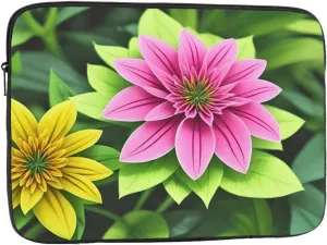 Botanical Floral Prints Shockproof Portable Laptop Sleeve Bag 12 inch - Protective Case for Men and Women's Business Travel, Office Daily Use