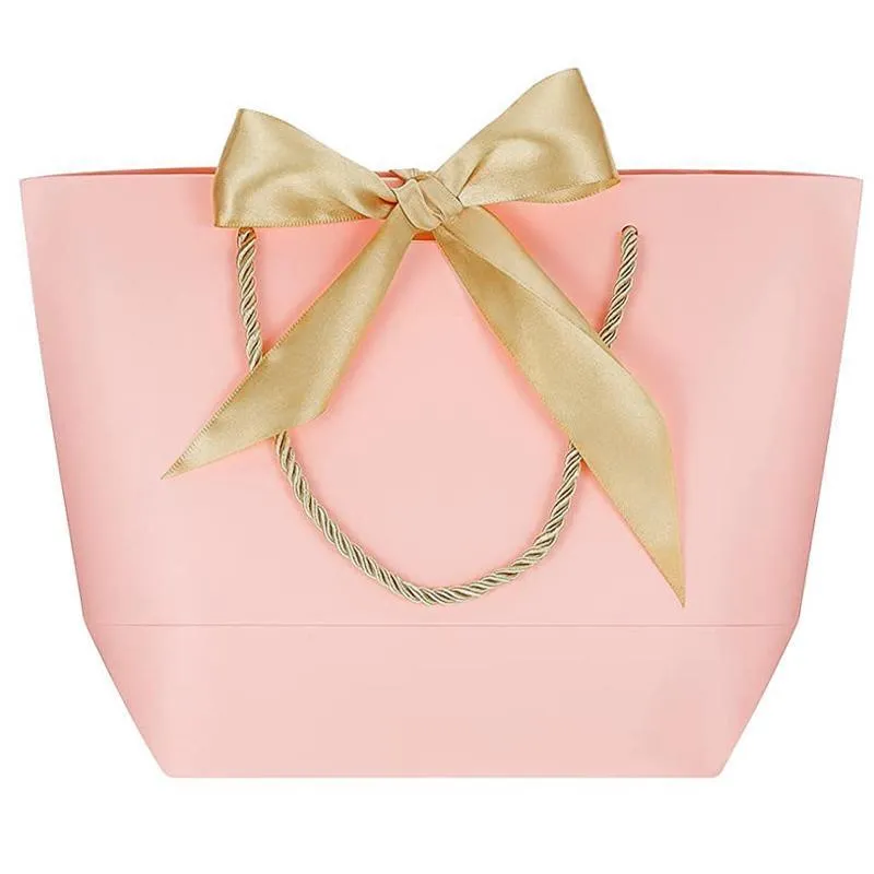 Bowknot Paper Gift Bags 50PCS 2Colours 2Sizes Paper