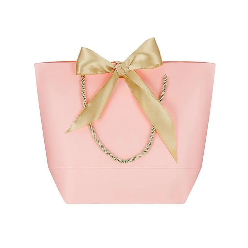Bowknot Paper Gift Bags 50PCS 2Colours 2Sizes Paper