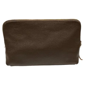 Box XL. Brown leather messenger bag