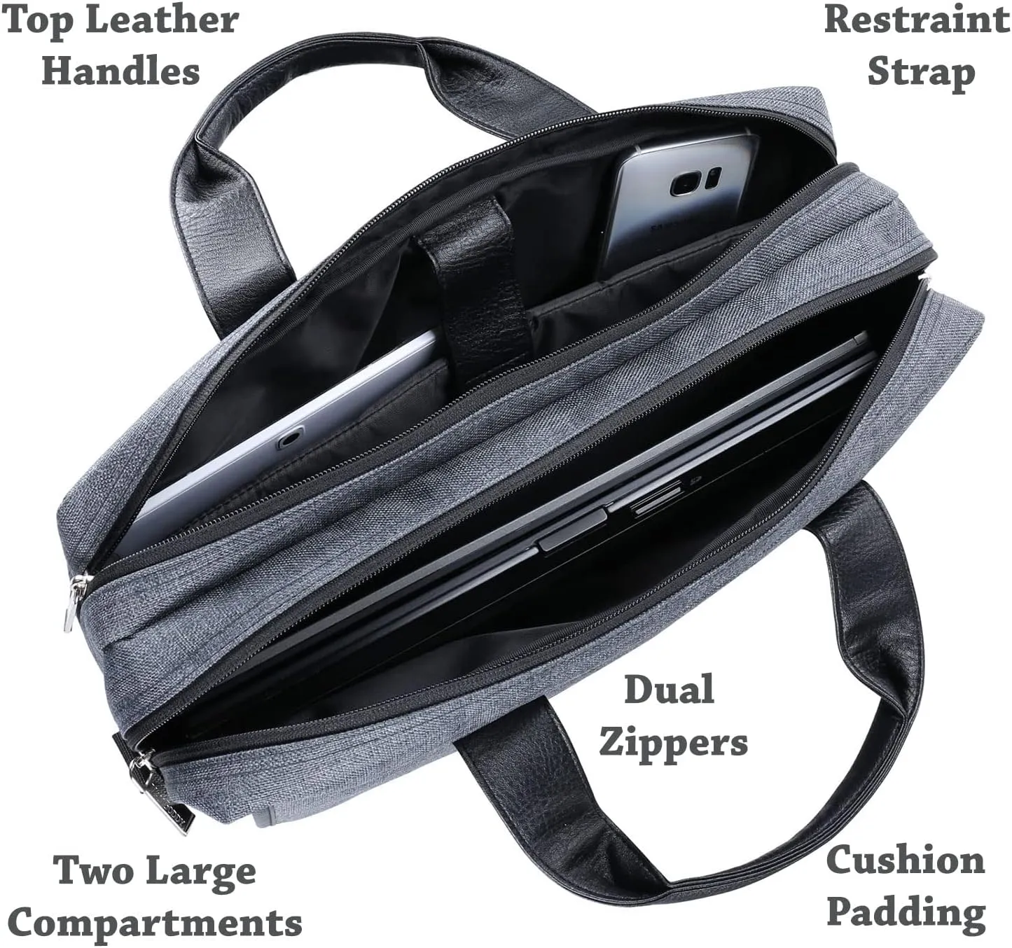 BPC Smart Professional Dual Compartment Spacious Messenger Sling Bag for 11-12 inch Tablets, Laptops