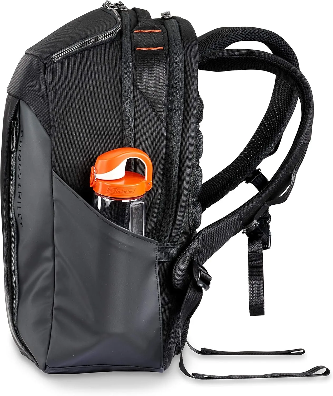Briggs & Riley Cargo Backpack - Carry On Travel Backpack for Women & Men, Personal Item Bag, Self-Repairing Zippers, Padded Straps, Fits up to 15" Laptop - ZDX Collection, Black