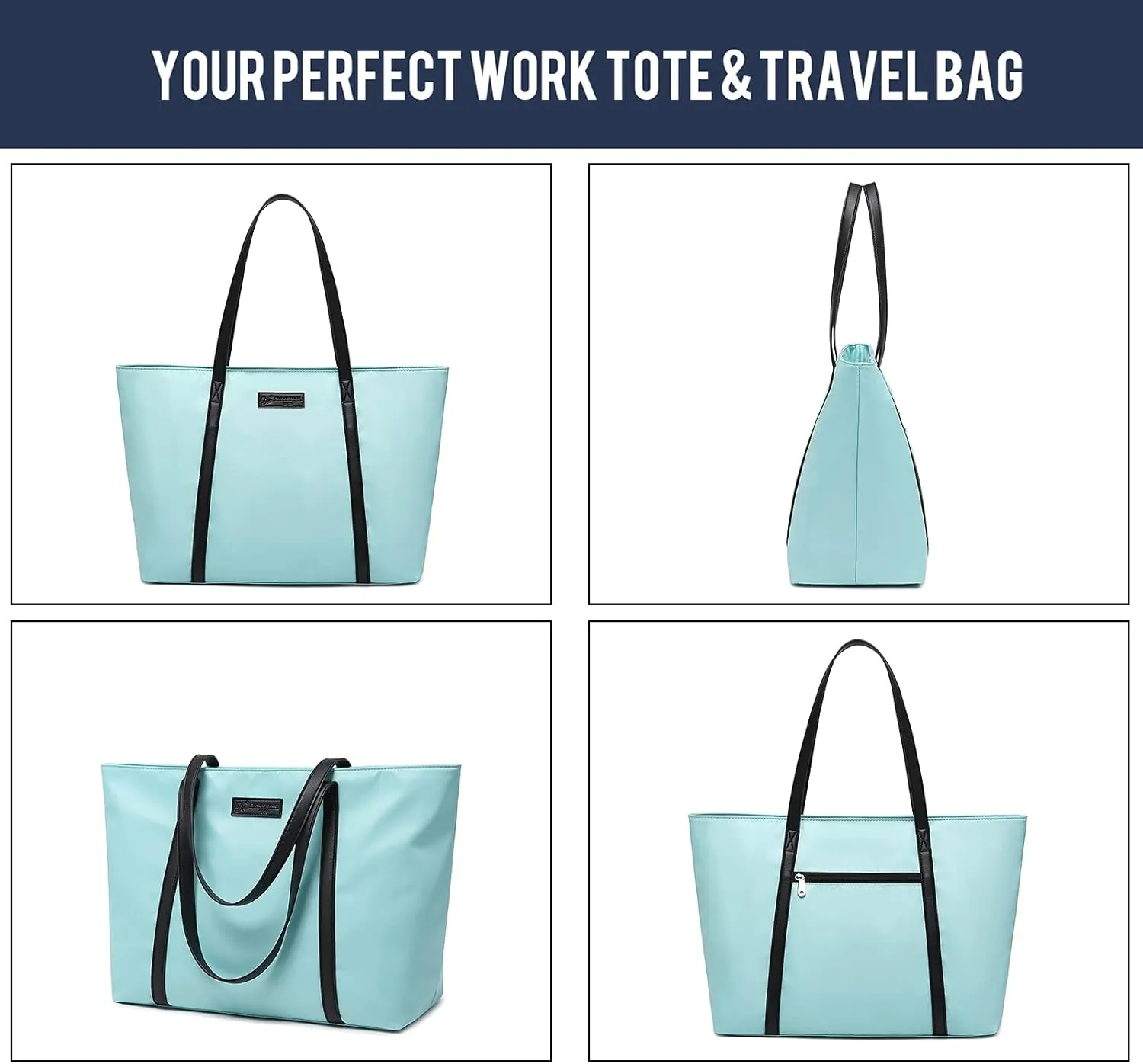 BUG Lightweight Women Laptop Tote Bag for Work, Casual Handbag for Travel Beach College Teacher