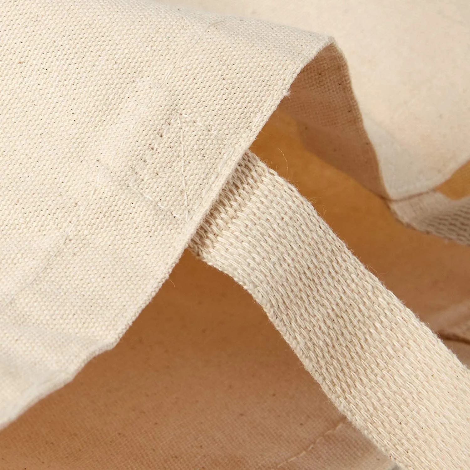 Bulk Blank Cotton Canvas Tote Bags Heavy Duty Ideal for Crafts and Promotions Wholesale Eco-Friendly Shopping Bag 15"W x 16"H
