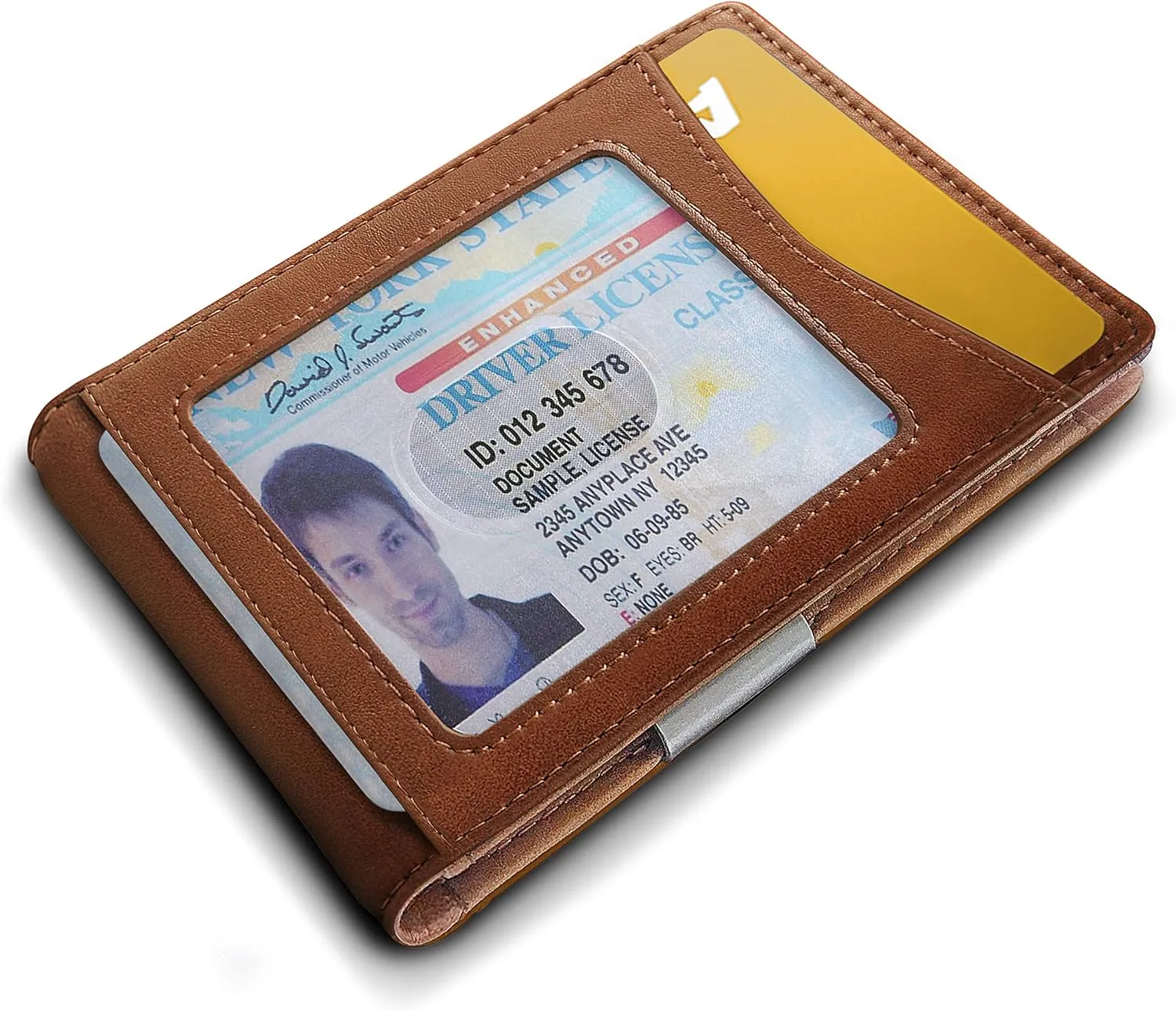 BULLIANT Slim Wallet Men, Leather Wallet Front Pocket Card Holders for Gift Men 3"X4.3"