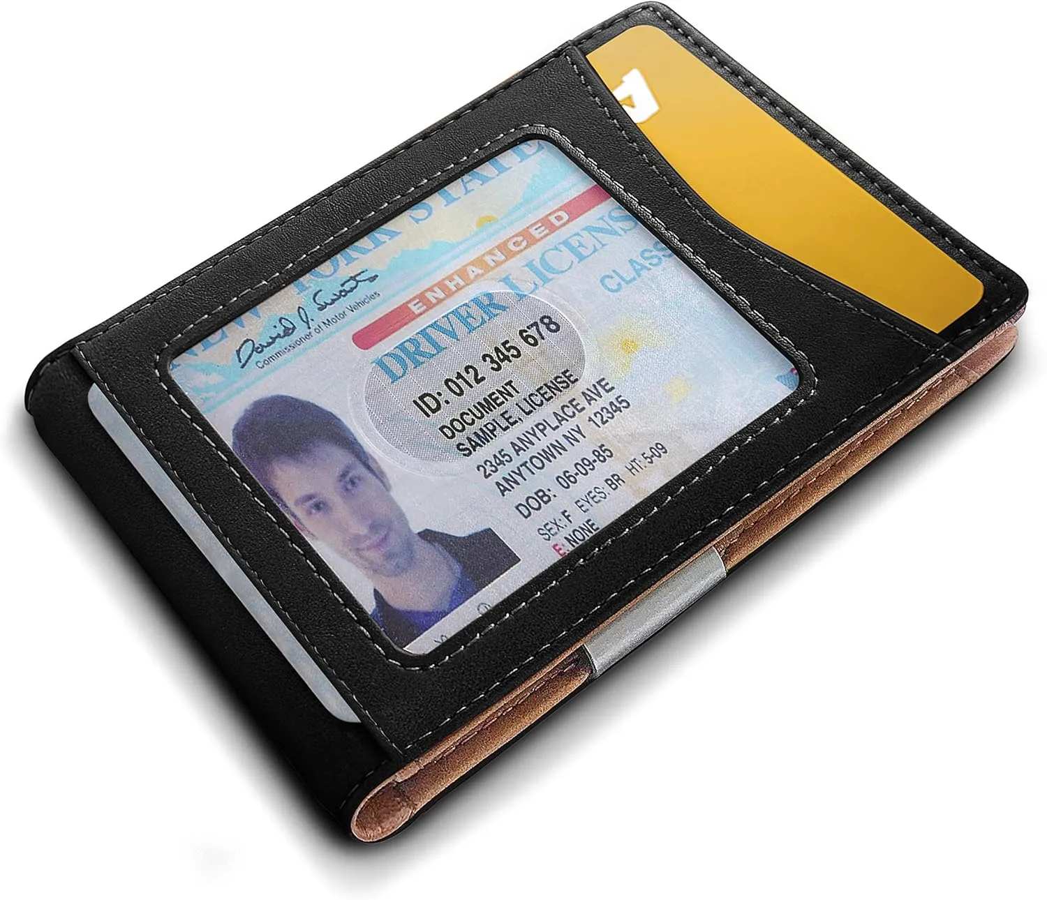 BULLIANT Slim Wallet Men, Leather Wallet Front Pocket Card Holders for Gift Men 3"X4.3"