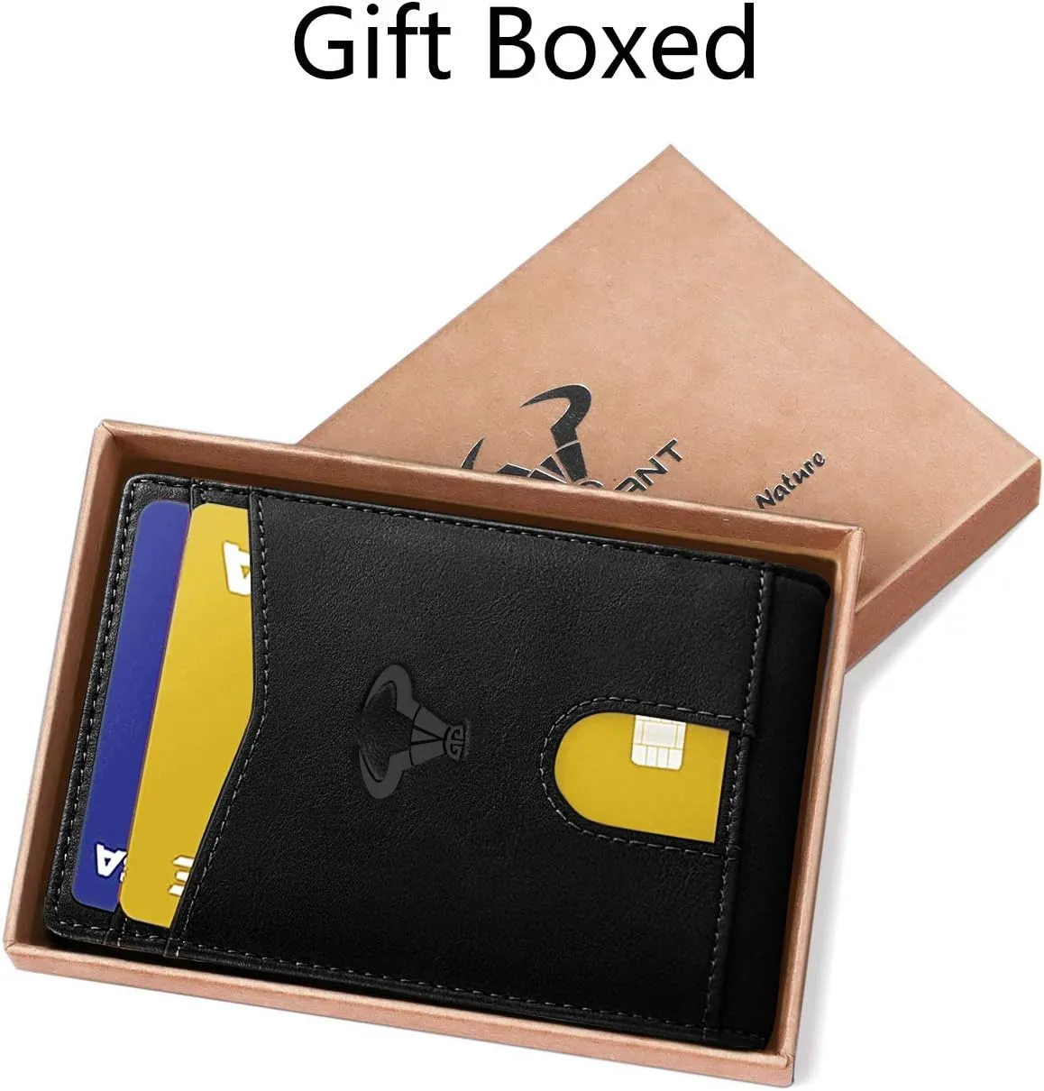 BULLIANT Slim Wallet Men, Leather Wallet Front Pocket Card Holders for Gift Men 3"X4.3"
