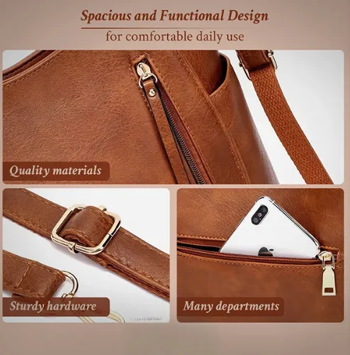 Caelora’s Modern Ease | Premium PU Leather Shoulder Bag
