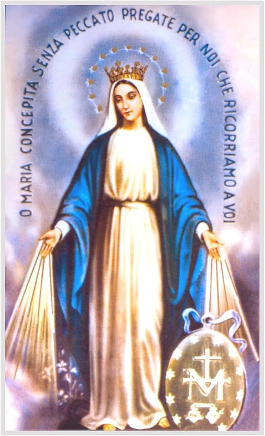 CafePress Miraculous Medal Of Mary Tote Bag Natural Canvas Tote Bag, Reusable Shopping Bag