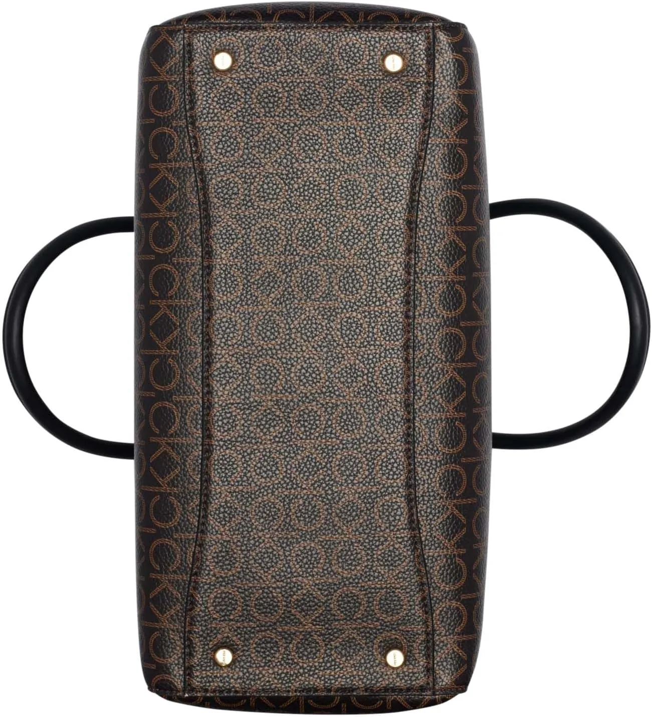 Calvin Klein Becky Tote Bag – 2 in 1, Vegan Leather, Monogram, 3 Pockets
