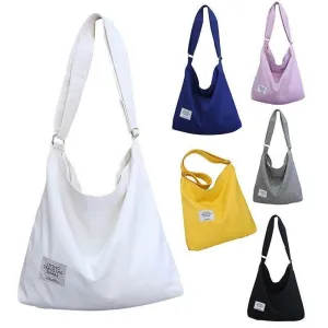 Canvas Tote Bag 1PC 6Colours 36x9x36cm