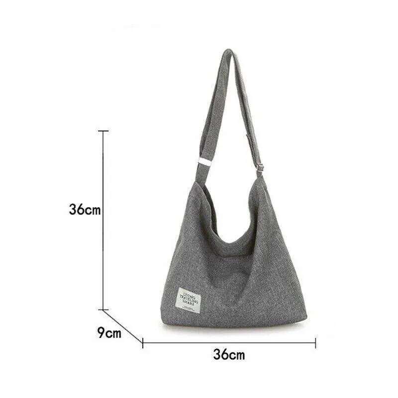 Canvas Tote Bag 1PC 6Colours 36x9x36cm