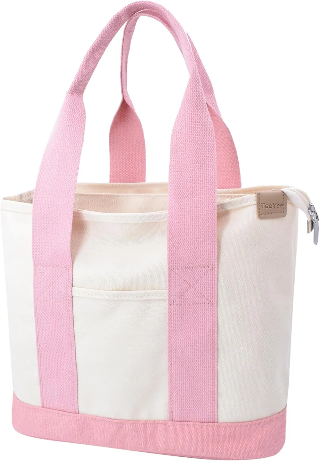 Canvas Tote Bag Casual Multi pockets Handbags Large Capacity Shopping Shoulder Bag with Pocket Bags Work Purses