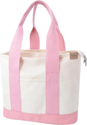 Canvas Tote Bag Casual Multi pockets Handbags Large Capacity Shopping Shoulder Bag with Pocket Bags Work Purses