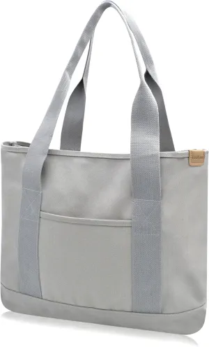 Canvas Tote Bag Casual Multi pockets Handbags Large Capacity Shopping Shoulder Bag with Pocket Bags Work Purses