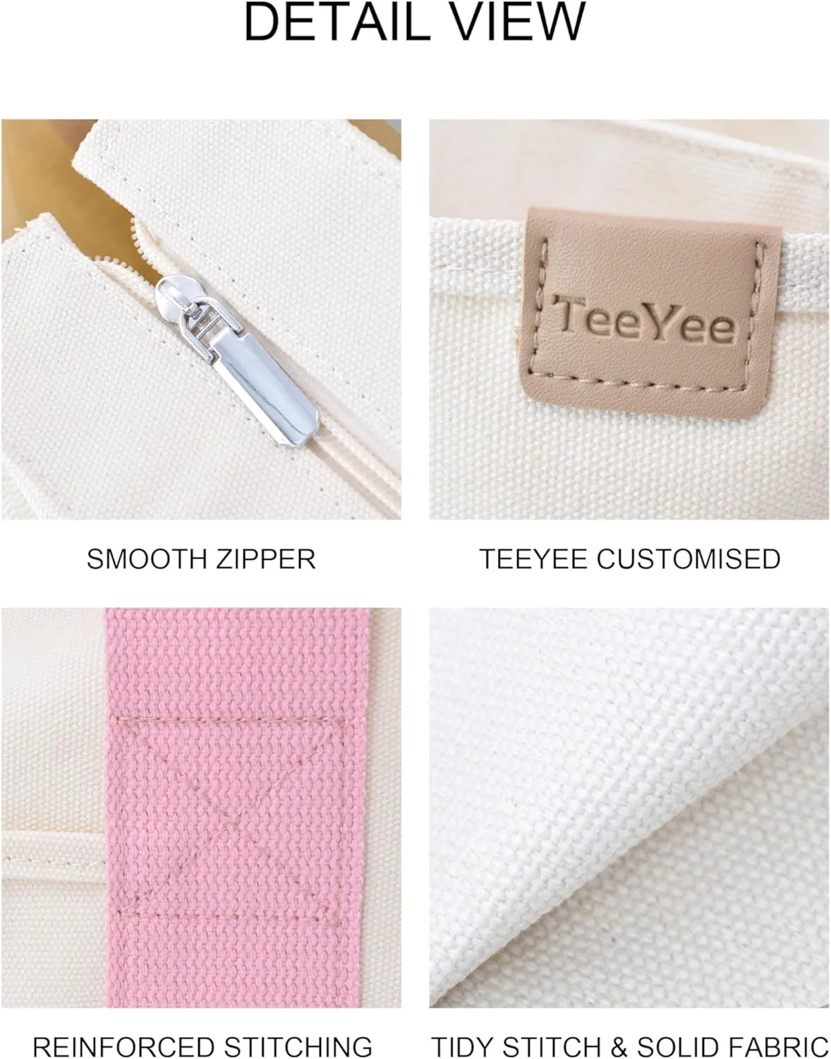 Canvas Tote Bag Casual Multi pockets Handbags Large Capacity Shopping Shoulder Bag with Pocket Bags Work Purses