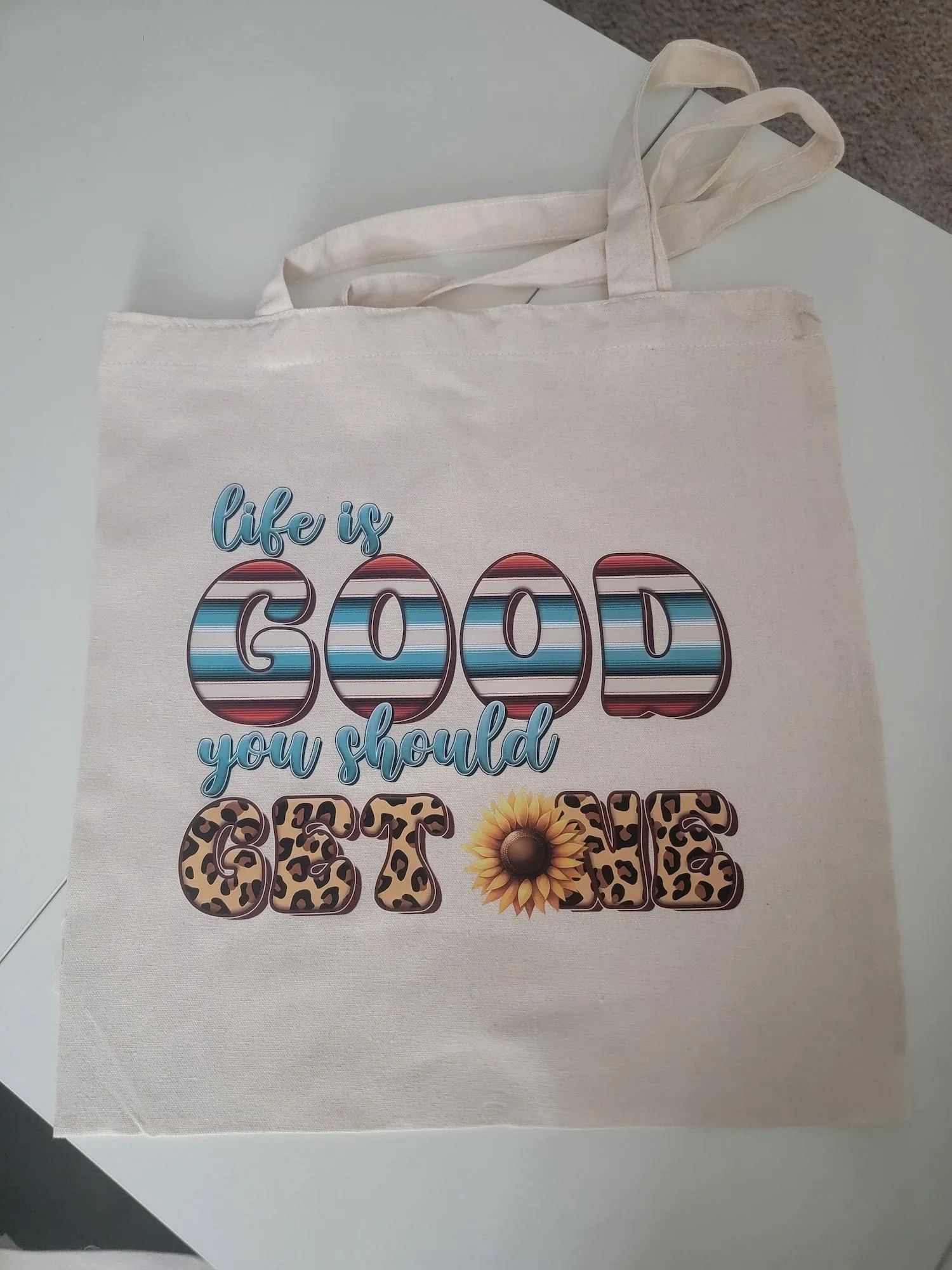 Canvas Tote Bag - Durable Rectangle Cotton Tote with 9.85” Top Handle, 14.9” x 15.7” Size, Lightweight & Eco-Friendly, Stylish Variety Available