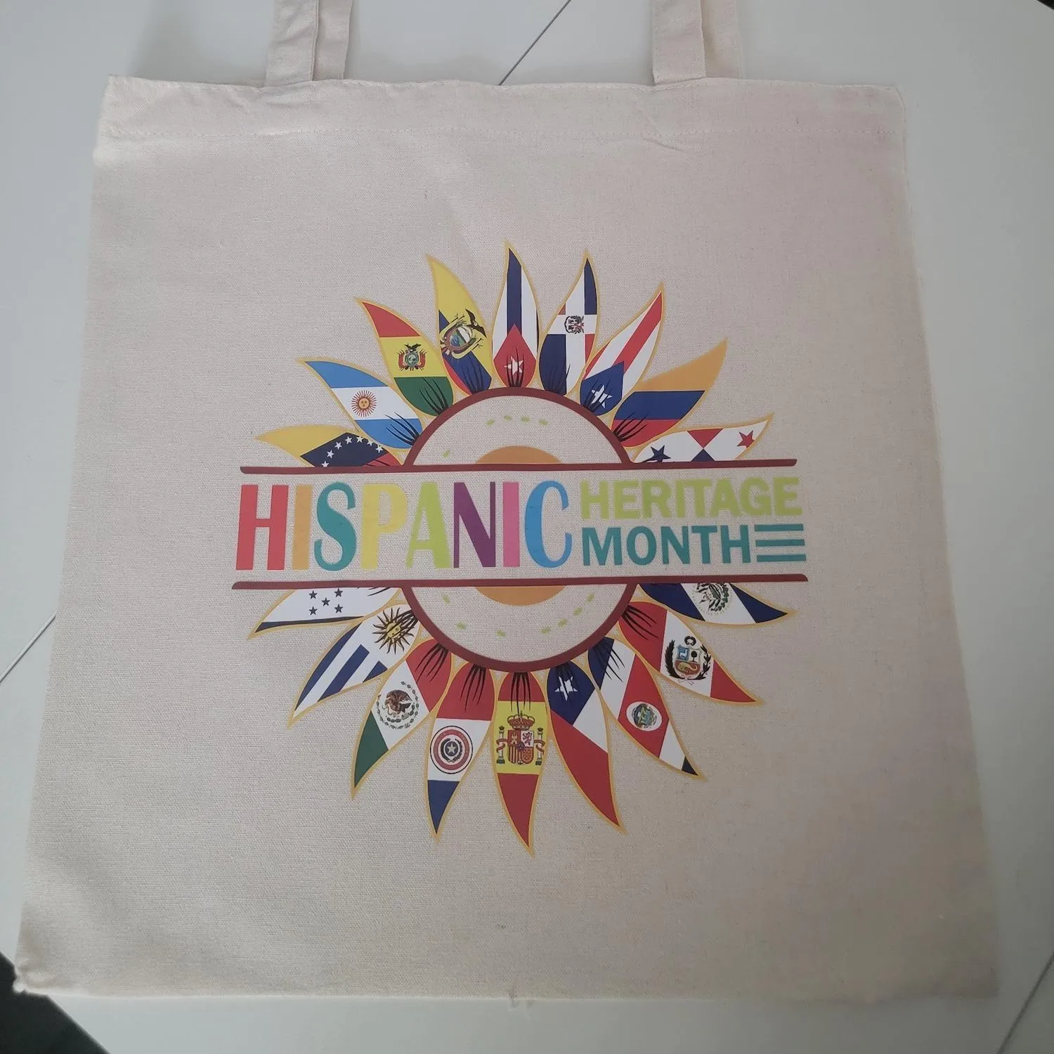 Canvas Tote Bag - Durable Rectangle Cotton Tote with 9.85” Top Handle, 14.9” x 15.7” Size, Lightweight & Eco-Friendly, Stylish Variety Available