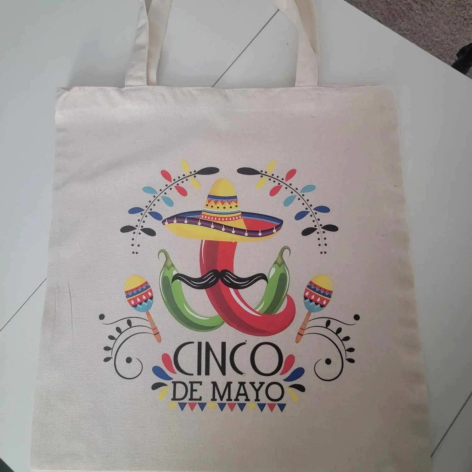 Canvas Tote Bag - Durable Rectangle Cotton Tote with 9.85” Top Handle, 14.9” x 15.7” Size, Lightweight & Eco-Friendly, Stylish Variety Available