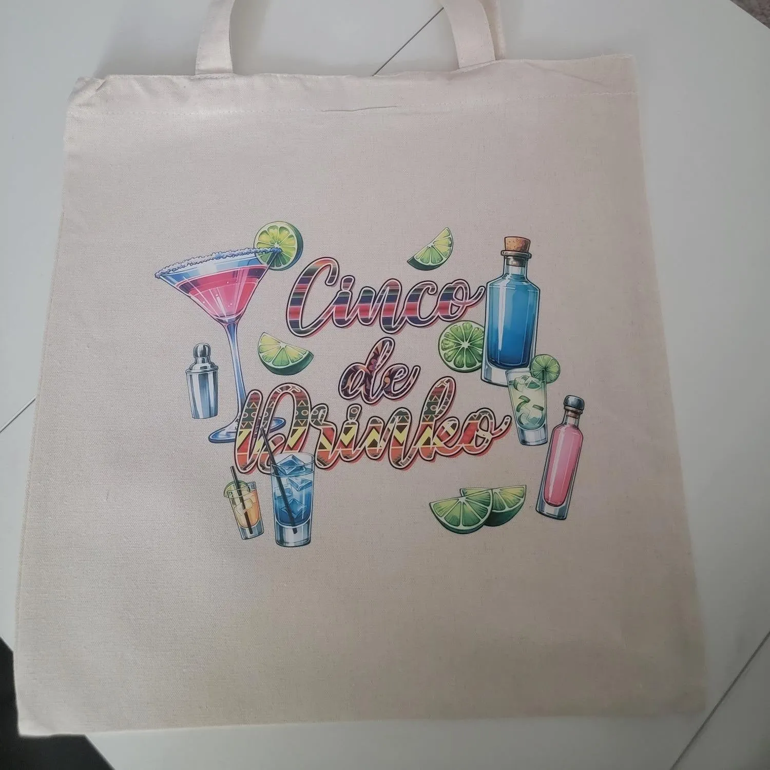 Canvas Tote Bag - Durable Rectangle Cotton Tote with 9.85” Top Handle, 14.9” x 15.7” Size, Lightweight & Eco-Friendly, Stylish Variety Available