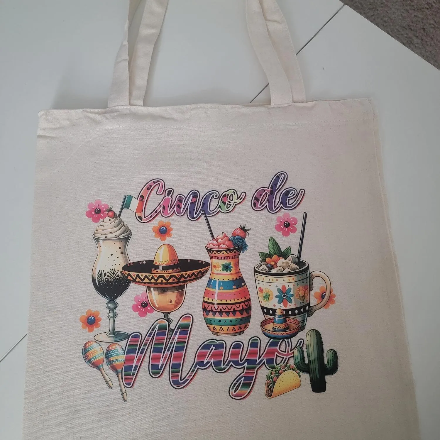 Canvas Tote Bag - Durable Rectangle Cotton Tote with 9.85” Top Handle, 14.9” x 15.7” Size, Lightweight & Eco-Friendly, Stylish Variety Available