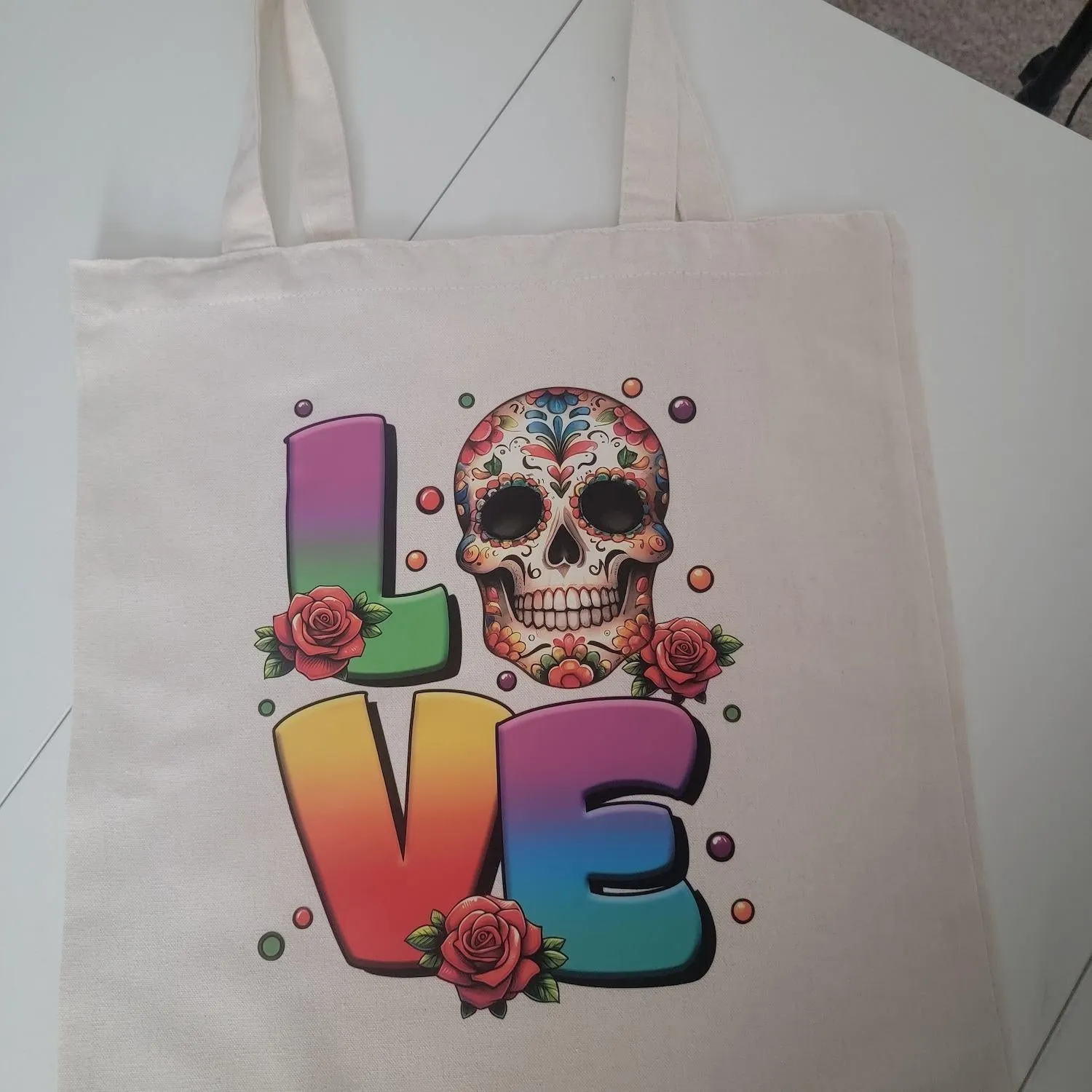 Canvas Tote Bag - Durable Rectangle Cotton Tote with 9.85” Top Handle, 14.9” x 15.7” Size, Lightweight & Eco-Friendly, Stylish Variety Available