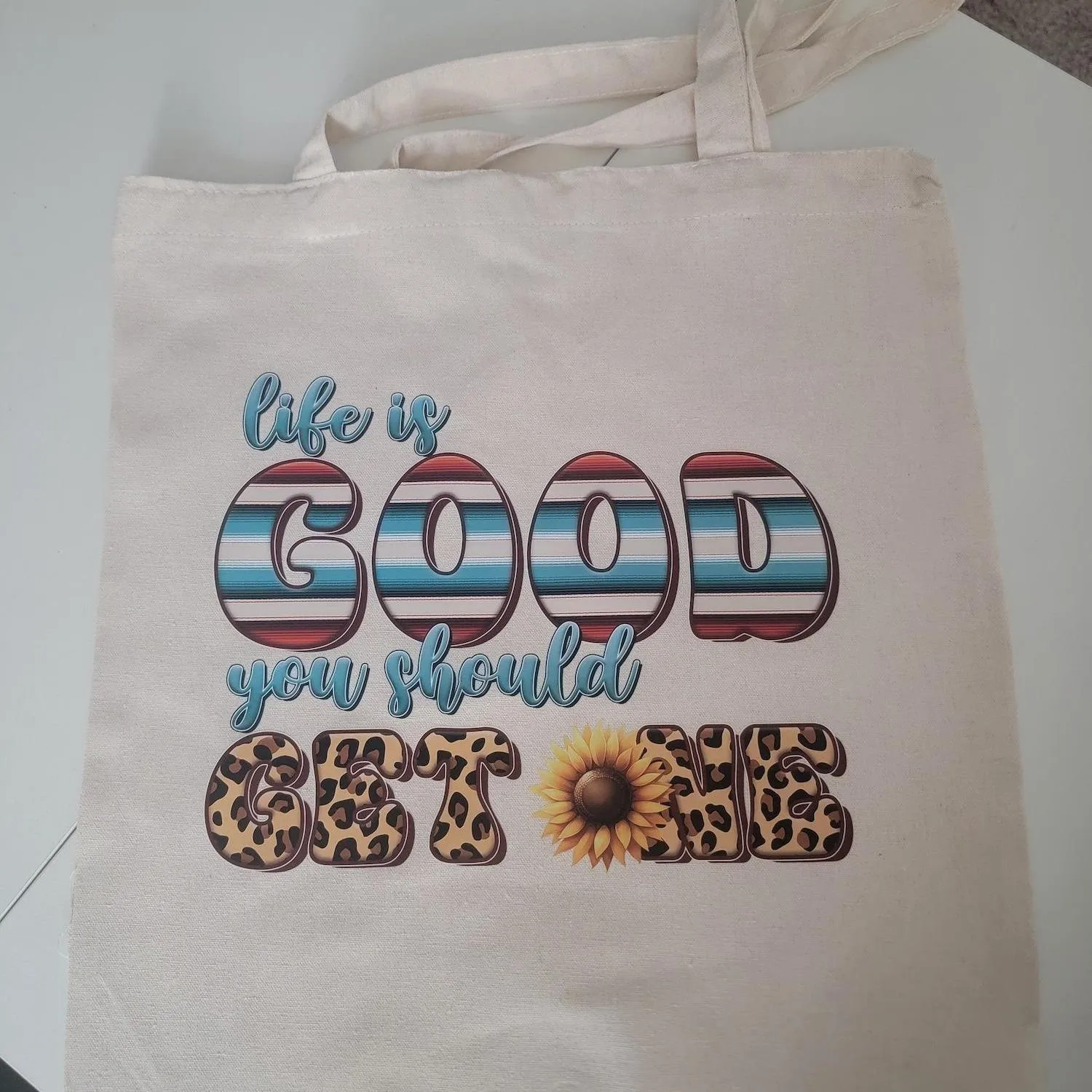 Canvas Tote Bag - Durable Rectangle Cotton Tote with 9.85” Top Handle, 14.9” x 15.7” Size, Lightweight & Eco-Friendly, Stylish Variety Available