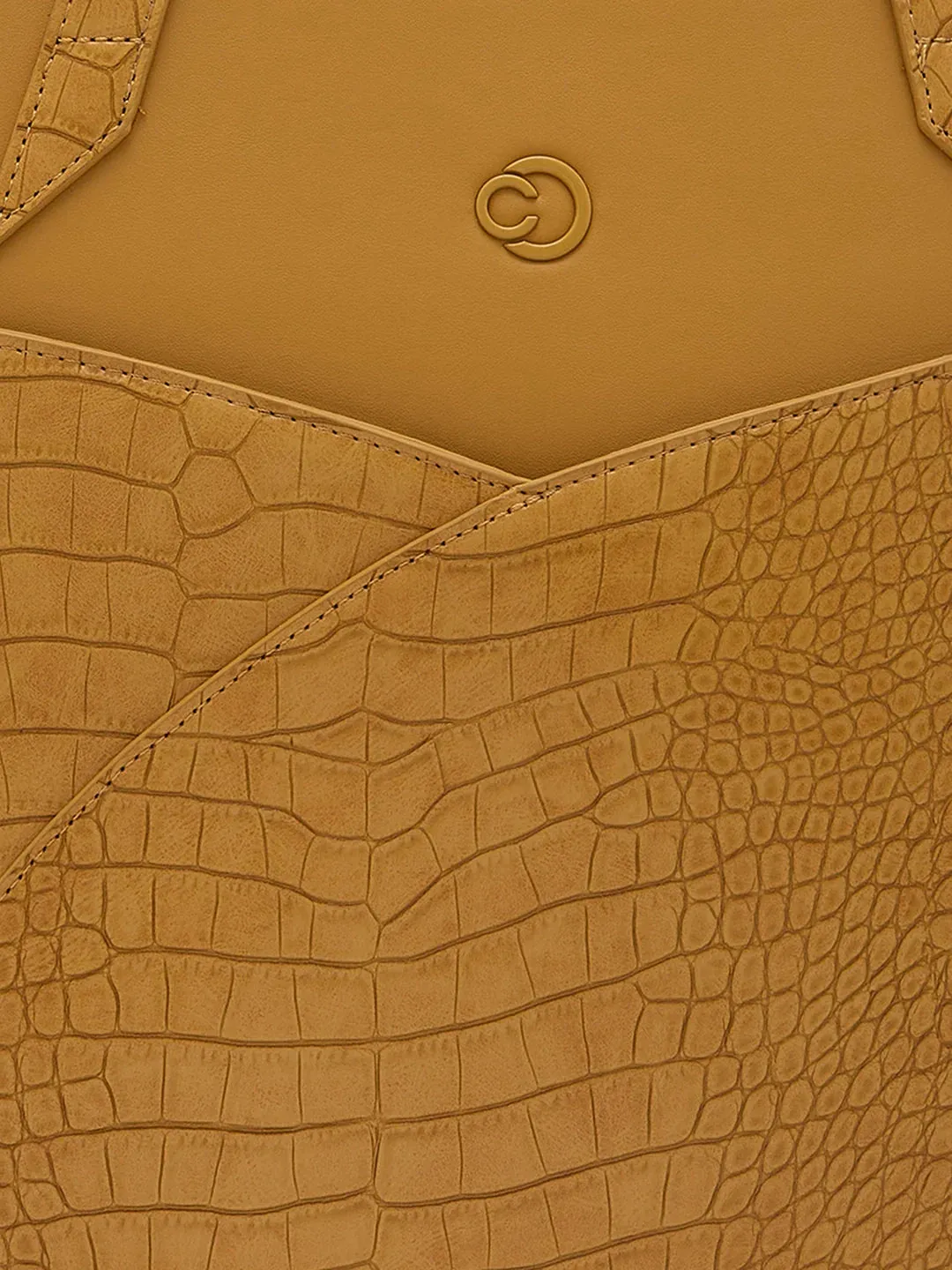 Caprese Cabo Large Ochre Laptop Satchel Bag