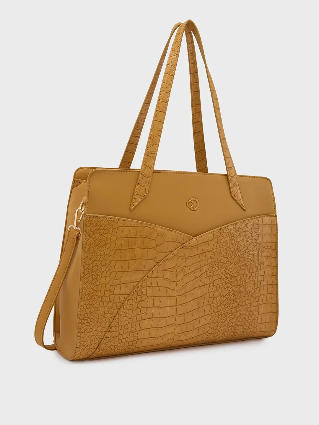 Caprese Cabo Large Ochre Laptop Satchel Bag