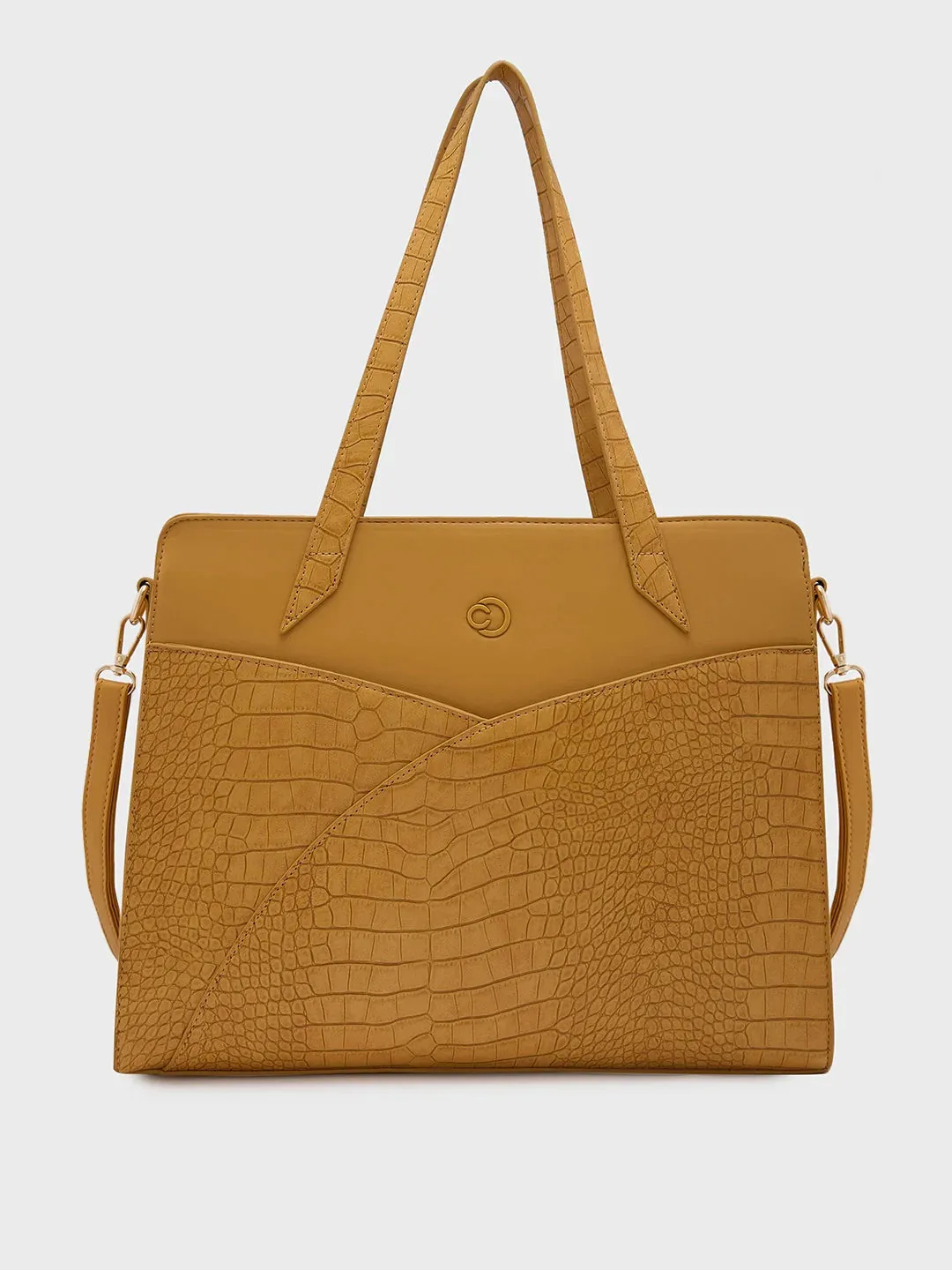 Caprese Cabo Large Ochre Laptop Satchel Bag