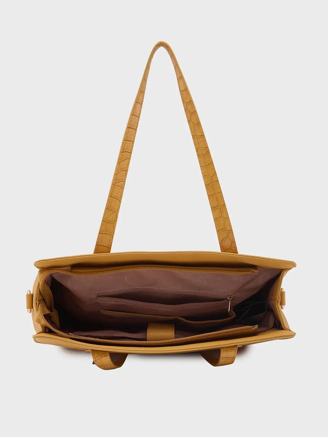 Caprese Cabo Large Ochre Laptop Satchel Bag